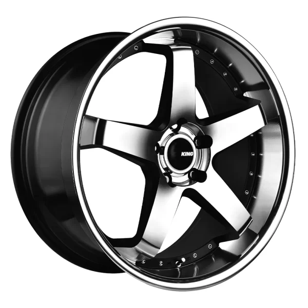 King Wheels - Detroit - Gloss Black Machined - Available at Wheel Nation Gold Coast 1
