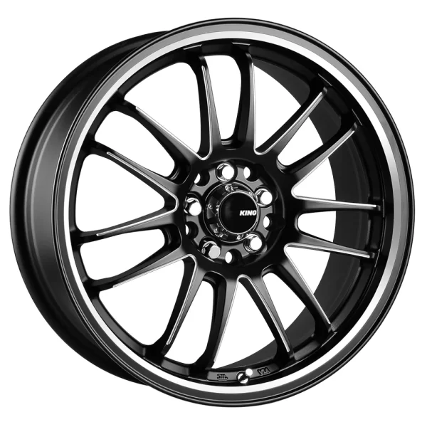 King Wheels - Drifta -Satin Black – Milled - Available at Wheel Nation Gold Coast 1